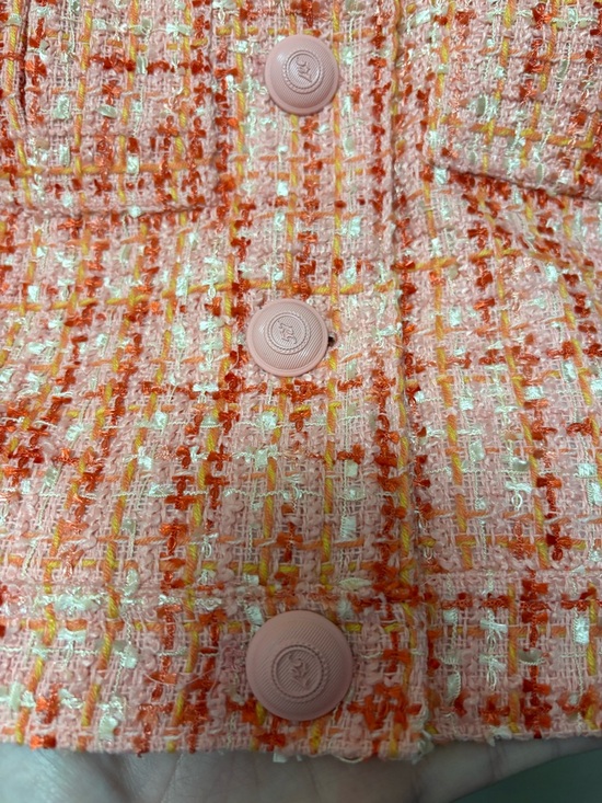 Cinq a Sept Lucie Boucle Julieta Puff Sleeve Jacket Pink Poppy Size 10 NWT New - Picture 8 of 14